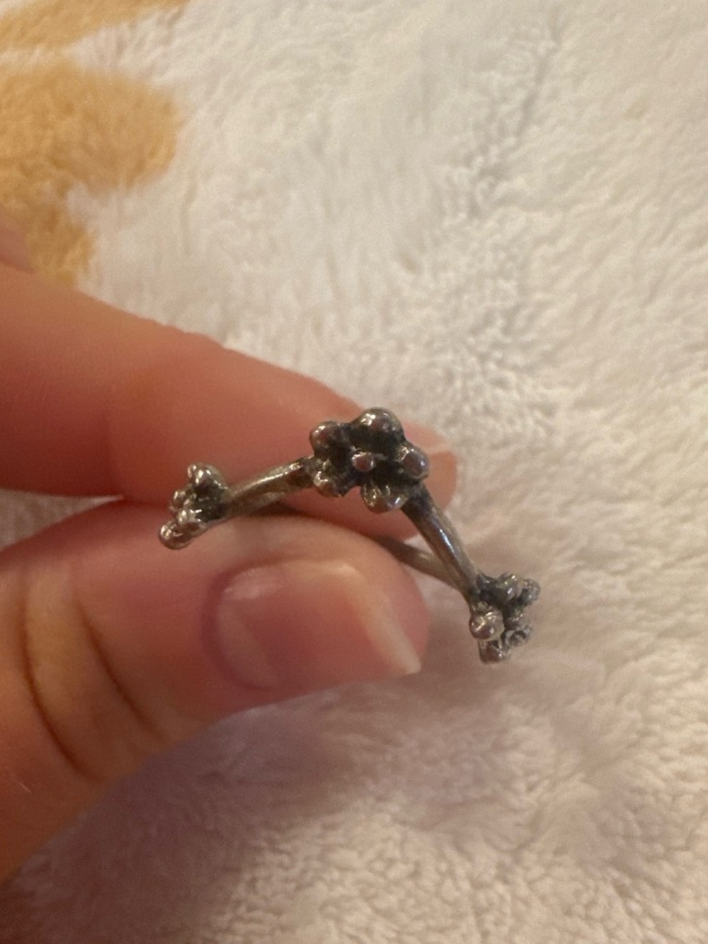 Silver Floral Branch Open Ring - Women Jewelry